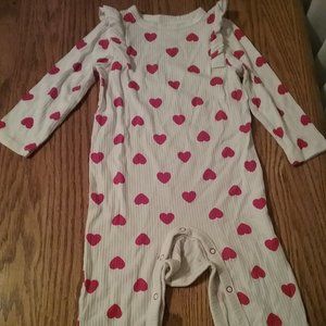 NWOT Heart Print Onesie